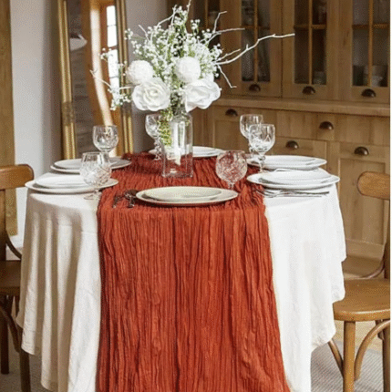 Gaze Tischläufer Terrakotta