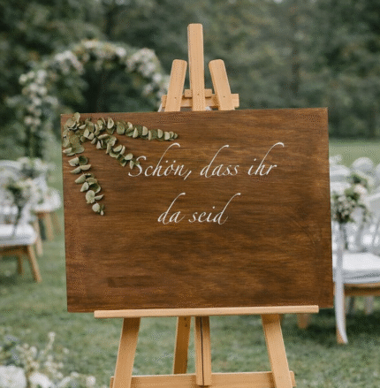 Willkommensschild Schön, dass ihr da seid Schriftzug