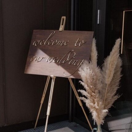 Willkommensschild welcome to our wedding Schriftzug 3D